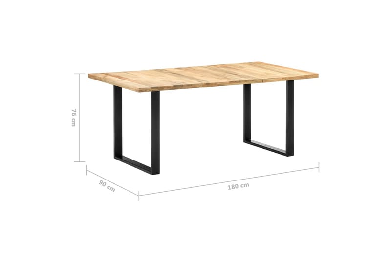 Spisebord 180x90x76 cm heltre mango - Møbler - Bord - Spisebord & kjøkkenbord