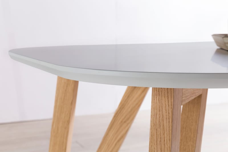 Spisebord 200x90x76 cm Grå/Eik - Grå - Møbler - Bord - Spisebord & kjøkkenbord