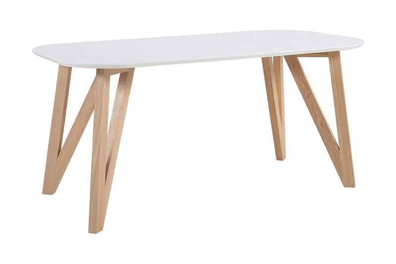 Spisebord 200x90x76 cm hvit / eik - Hvit - Møbler - Bord - Spisebord & kjøkkenbord