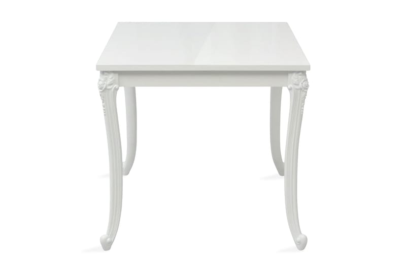 Spisebord 80x80x76 cm Høyglans Hvit - Hvit Høyglans - Møbler - Bord - Spisebord & kjøkkenbord