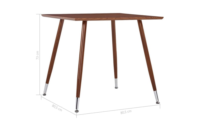 Spisebord brun 80,5x80,5x73 cm MDF - Brun - Møbler - Bord - Spisebord & kjøkkenbord