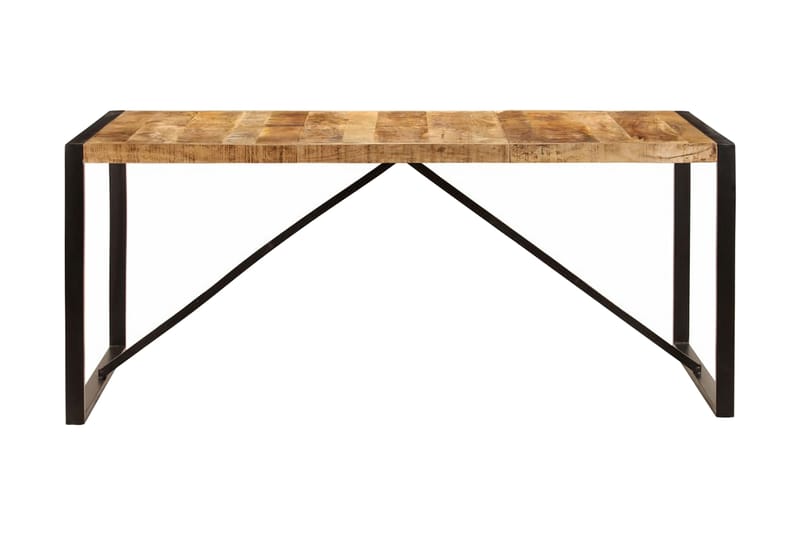 Spisebord grovt mangotre 180 cm - Mangotre/Svart - Møbler - Bord - Spisebord & kjøkkenbord
