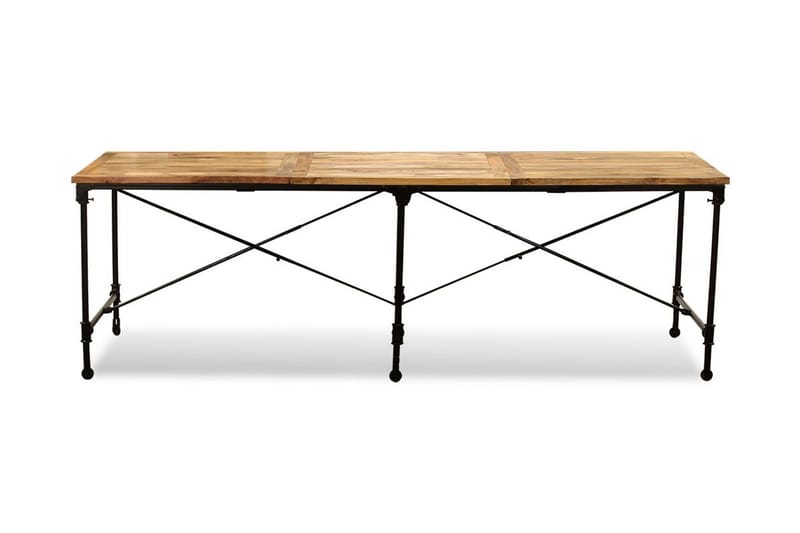 Spisebord grovt mangotre 240 cm - Mangotre/Svart - Møbler - Bord - Spisebord & kjøkkenbord
