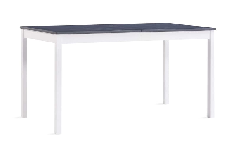 Spisebord hvit og grå 140x70x73 cm furu - Grå - Møbler - Bord - Spisebord & kjøkkenbord