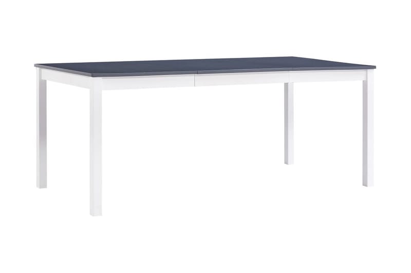 Spisebord hvit og grå 180x90x73 cm furu - Grå - Møbler - Bord - Spisebord & kjøkkenbord