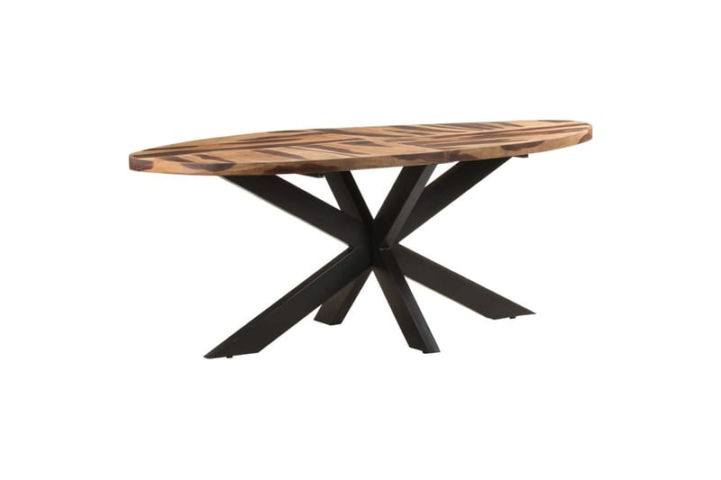 Spisebord ovalt 200x100x75cm akasie finish i indisk rosentre - Brun - Møbler - Bord - Spisebord & kjøkkenbord