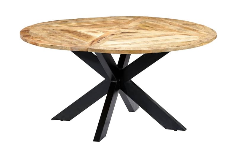 Spisebord rund 150x76 cm heltre mango - Brun - Møbler - Bord - Spisebord & kjøkkenbord