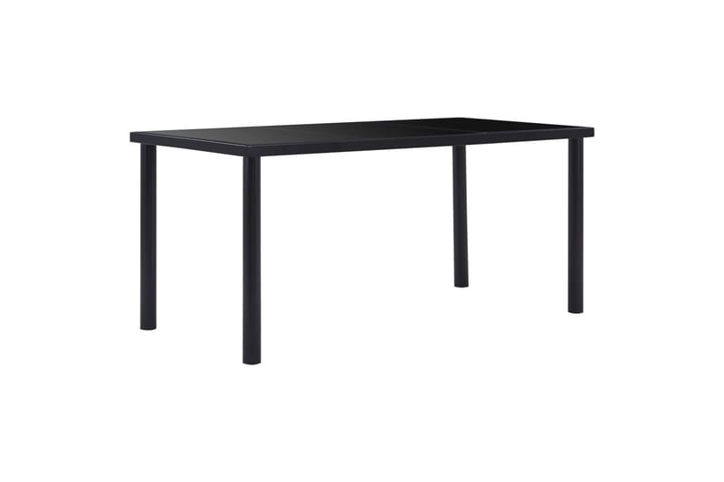 Spisebord svart 160x80x75 cm herdet glass - Svart - Møbler - Bord - Spisebord & kjøkkenbord
