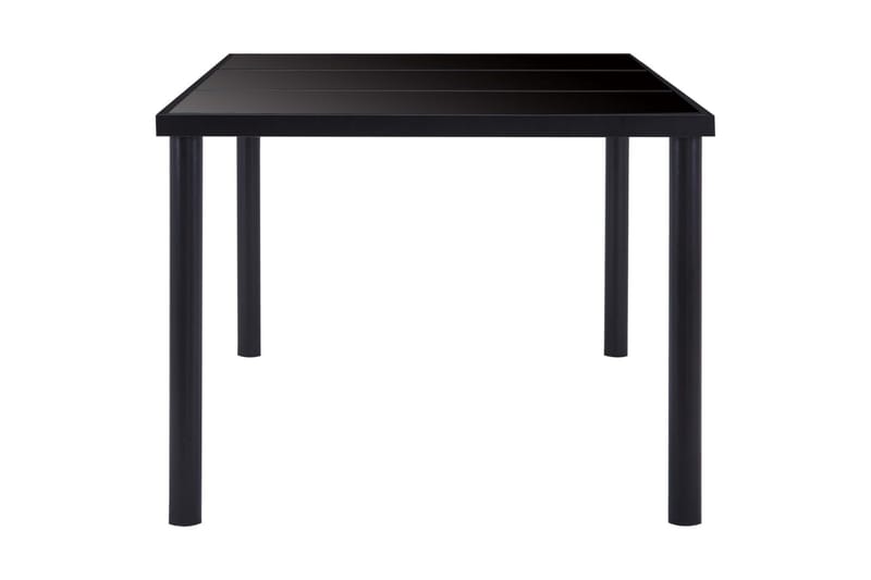 Spisebord svart 160x80x75 cm herdet glass - Svart - Møbler - Bord - Spisebord & kjøkkenbord