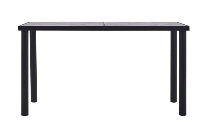 Spisebord svart og betonggrå 140x70x75 cm MDF - Svart - Møbler - Bord - Spisebord & kjøkkenbord