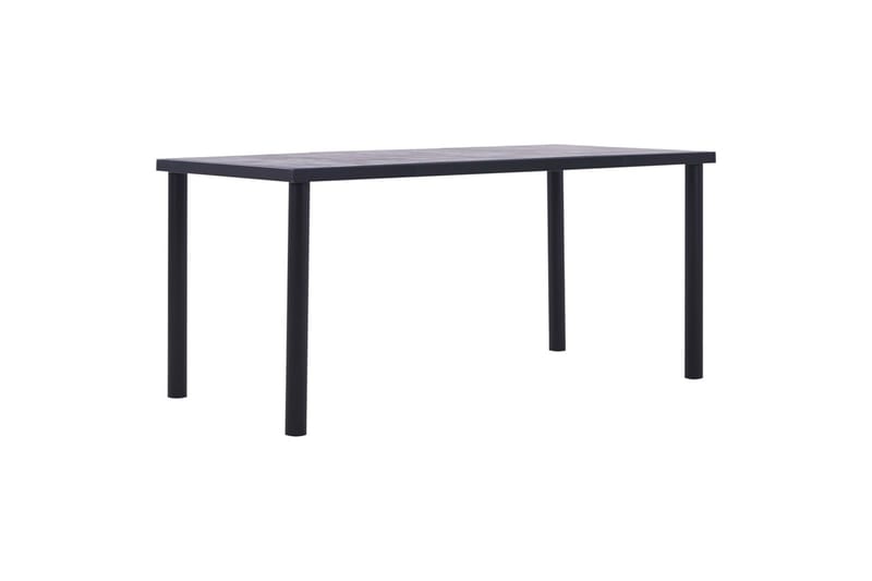 Spisebord svart og betonggrå 160x80x75 cm MDF - Svart - Møbler - Bord - Spisebord & kjøkkenbord