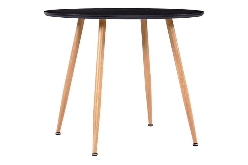 Spisebord svart og eik 90x73,5 cm MDF - Svart - Møbler - Bord - Spisebord & kjøkkenbord