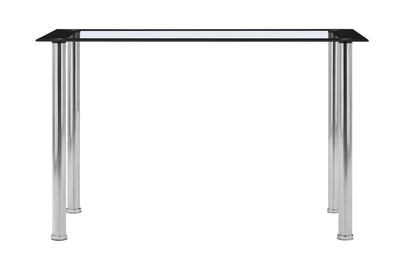 Spisebord svart og gjennomsiktig 120x60x75 cm herdet glass - Svart - Hagemøbler - Øvrig utendørs - Tilbehør utendørs - Hagekrukker