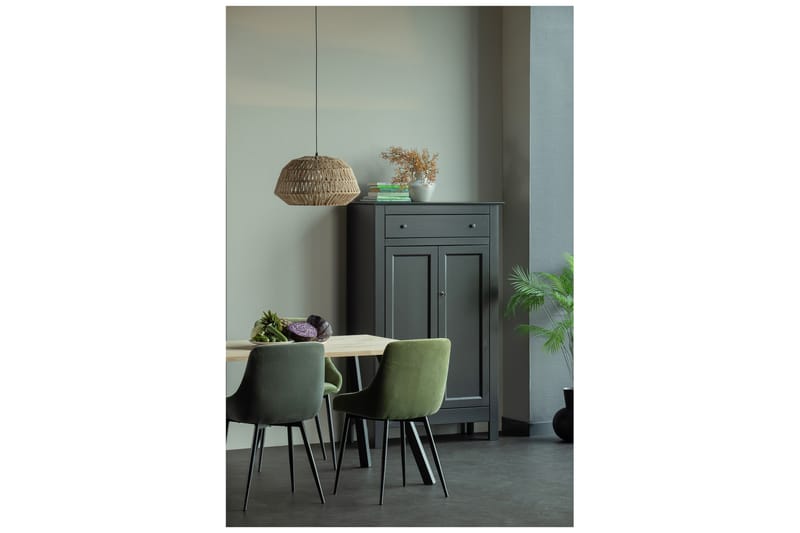 Tablo Spisebord A-Formede Ben 160 cm Ubehandlet - Eik/Svart - Møbler - Bord - Spisebord & kjøkkenbord