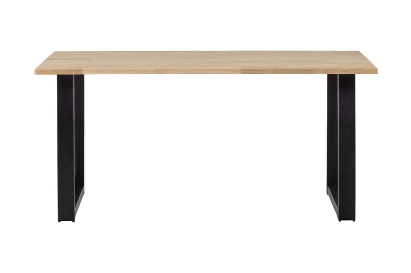 Tablo Spisebord U-Formede Ben 160 cm Ubehandlet - Eik/Svart - Møbler - Bord - Spisebord & kjøkkenbord