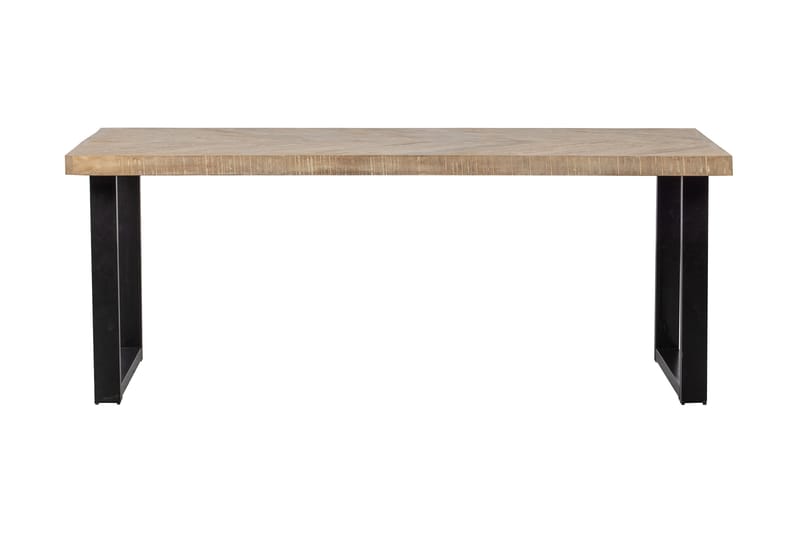 Tablo Spisebord U-Formede Ben 200 cm - Spetskypert/Natur/Svart - Møbler - Bord - Spisebord & kjøkkenbord