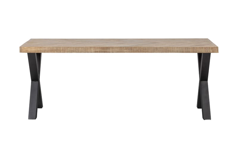 Tablo Spisebord X-Formede Ben 180 cm - Spetskypert/Natur/Svart - Møbler - Bord - Spisebord & kjøkkenbord