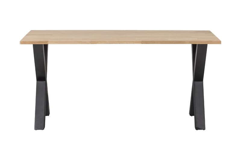 Tablo Spisebord X-Formede Ben 180 cm Ubehandlet - Eik/Svart - Møbler - Bord - Spisebord & kjøkkenbord