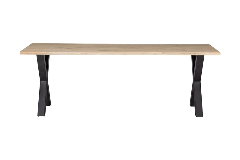 Tablo Spisebord X-Formede Ben 220 cm - Eik/Svart - Møbler - Bord - Spisebord & kjøkkenbord