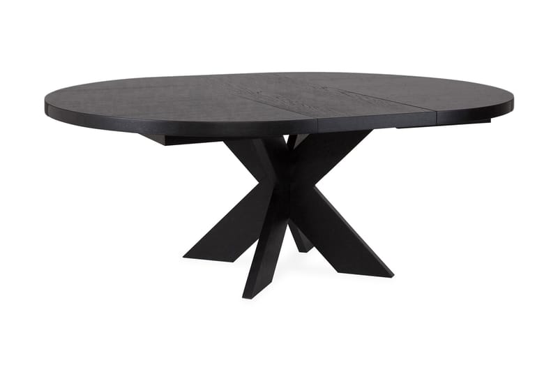 Telma Forlengningsbart Spisebord 140 cm Rundt - Svart - Møbler - Bord - Spisebord & kjøkkenbord