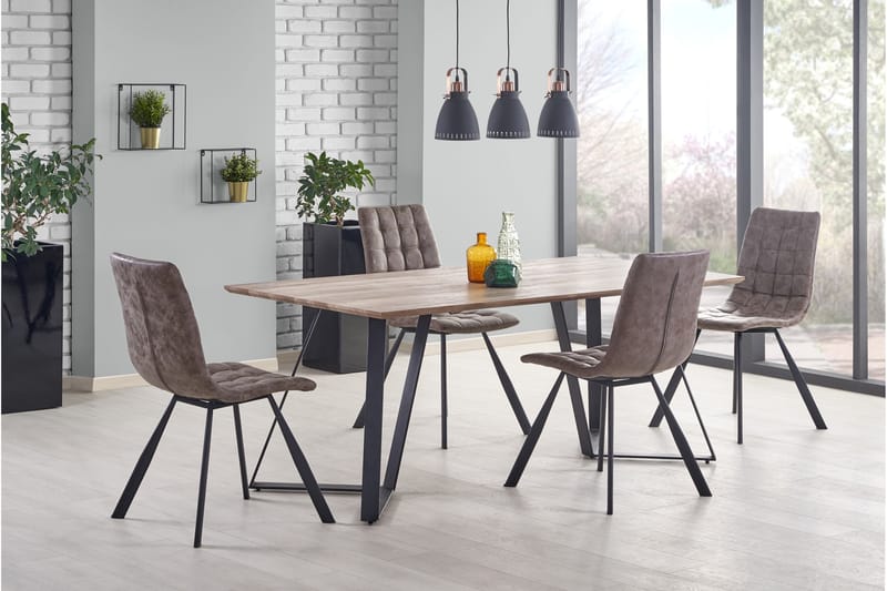 Torlea Spisebord 180 cm - Valnøtt/Svart - Møbler - Bord - Spisebord & kjøkkenbord