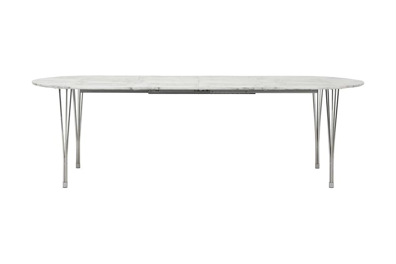 Tyson Forlengningsbart Spisebord 160 cm Ovalt - Marmor/Krom - Møbler - Bord - Spisebord & kjøkkenbord