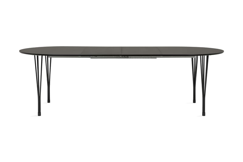 Tyson Forlengningsbart Spisebord 160 cm Ovalt - Svart/Svart - Møbler - Stoler & lenestoler - Spisestuestoler & kjøkkenstoler