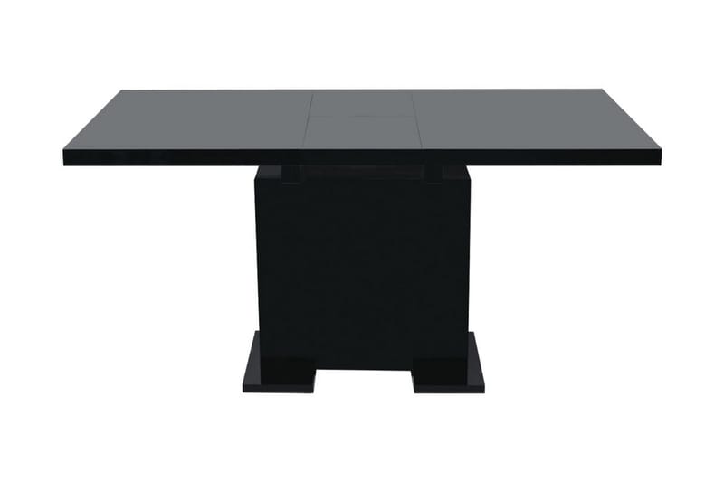 Uttrekkbart spisebord høyglans svart - Svart Høyglans - Hagemøbler - Hagebord - Spisebord ute