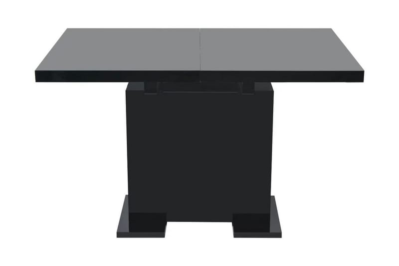 Uttrekkbart spisebord høyglans svart - Svart Høyglans - Møbler - Bord - Spisebord & kjøkkenbord
