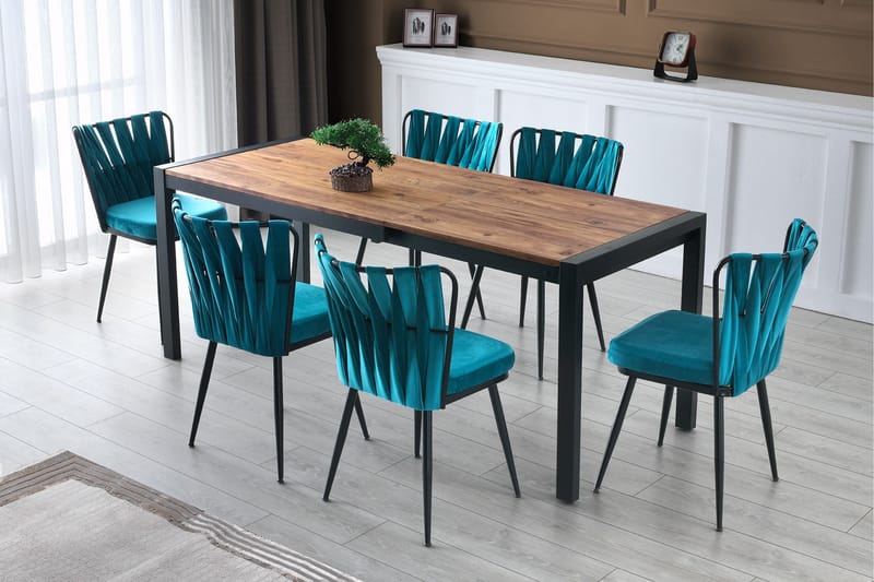Uvudhulash Forlengningsbart Spisebord 120 cm - Natur/Svart - Møbler - Bord - Spisebord & kjøkkenbord