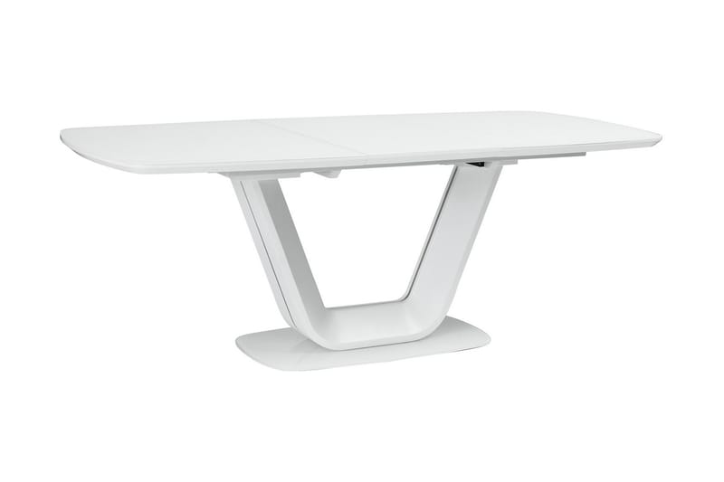 Ventera Forlengningsbart Spisebord 140 cm - Glass/Hvit - Møbler - Bord - Spisebord & kjøkkenbord