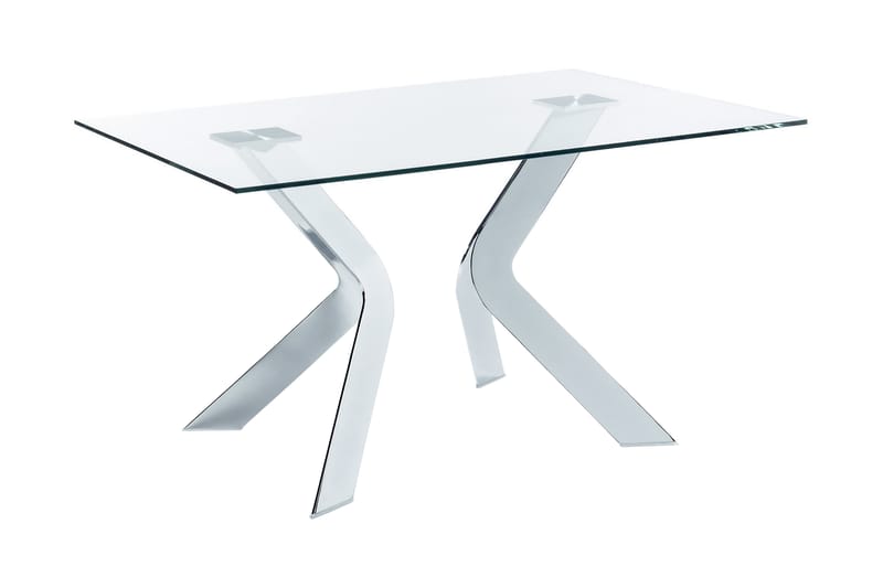 Virginia Spisebord 150 cm - Glass/Krom - Møbler - Bord - Spisebord & kjøkkenbord