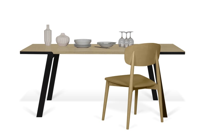 Zardell Spisebord 180 cm - Svart/Tre/Natur - Møbler - Bord - Spisebord & kjøkkenbord