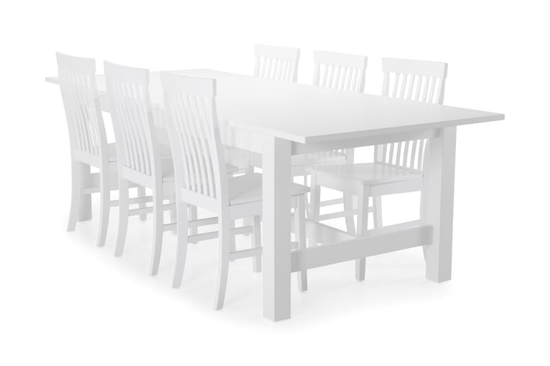 Altea Spisebord med 6 Augusta stoler - Hvit - Møbler - Bord - Spisegrupper