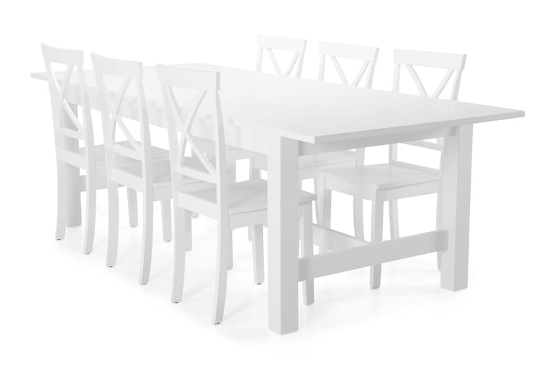Altea Spisebord med 6 Mirimar stoler - Hvit - Møbler - Bord - Spisegrupper