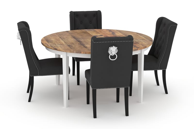 Asuma Spisebord 150 cm Rundt med 4 Jospeh Spisestoler - Antikk - Møbler - Bord - Spisegrupper