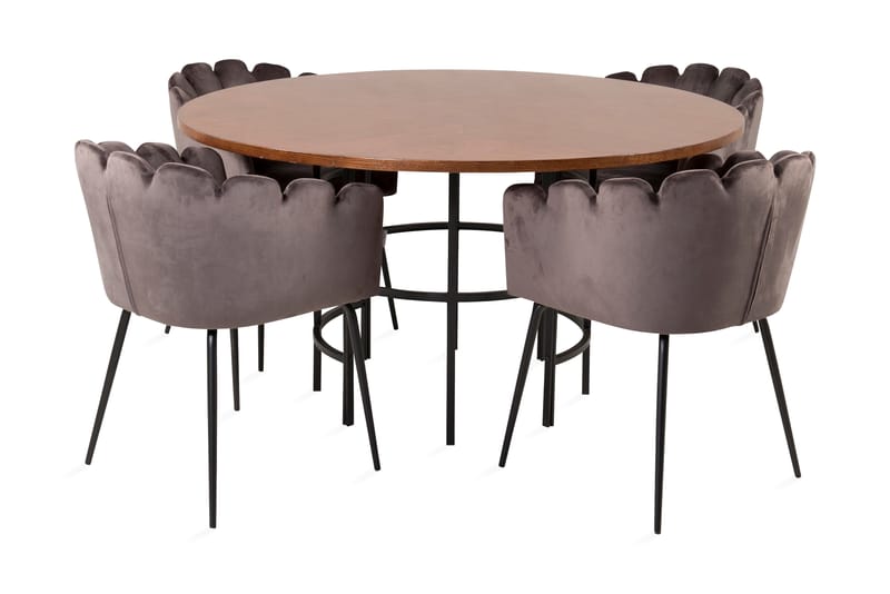 Copenhagen Spisegruppe med 4 Limhamn Spisestoler Grå - Furniture Fashion - Møbler - Bord - Spisegrupper