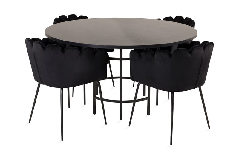 Copenhagen Spisegruppe med 4 Limhamn Spisestoler Svart - Furniture Fashion - Møbler - Bord - Spisegrupper