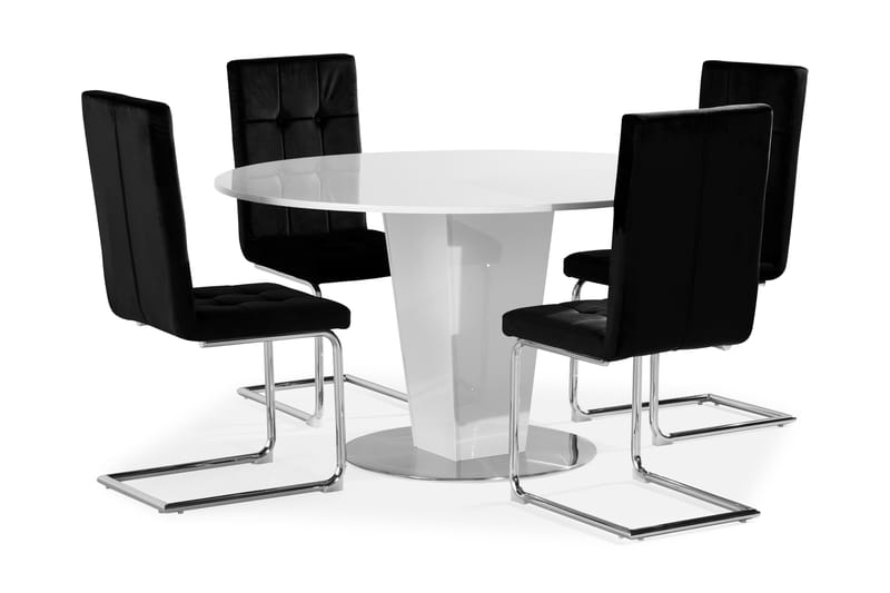 Diamond Spisebord 4 Jessed Stoler, velvet HLR-21 - Møbler - Stoler & lenestoler - Spisestuestoler & kjøkkenstoler