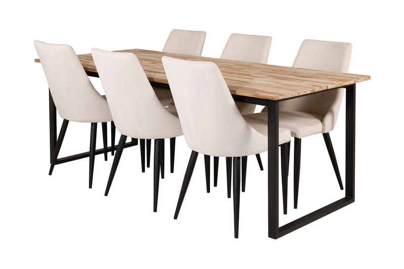 Ezra Spisebord med 6 Ludde Spisestoler - Møbler - Stoler & lenestoler - Spisestuestoler & kjøkkenstoler