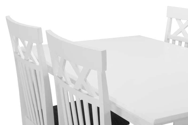 Hartford Forlengningsbart Spisebord 120 cm - Hvit/Svart - Møbler - Bord - Spisegrupper