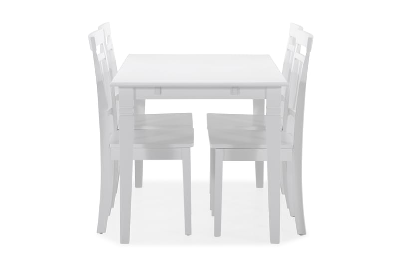 Hartford Spisebord med 4 Hudson stoler - Hvit - Møbler - Bord - Spisegrupper
