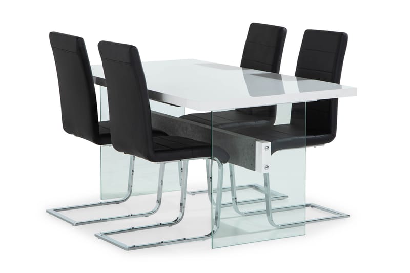 Jamice Forlengninsgbart Spisebord med 4 Nibe Spisestoler - Møbler - Bord - Spisegrupper