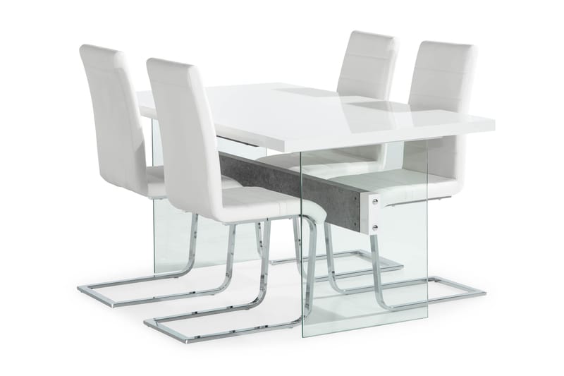 Jamice Forlengninsgbart Spisebord med 4 Nibe Spisestoler - Møbler - Bord - Spisegrupper