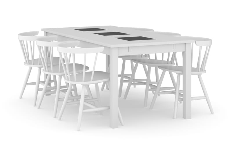 Jasmin Forlengningsbart Spisebord 180 cm med 6 Varisa Spises - Møbler - Bord - Spisegrupper