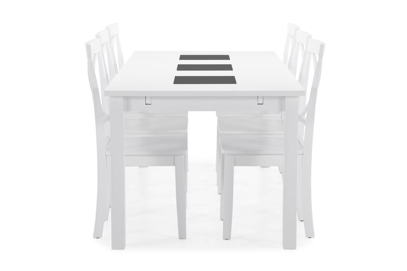 Jasmin Spisebord med 6 Mirimar stoler - Hvit - Møbler - Bord - Spisegrupper