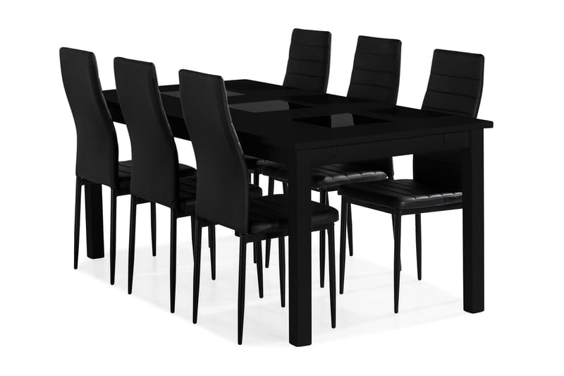 Jasmin Spisebord Med 6 Ted Spisestol - Møbler - Bord - Bordtilbehør - Ileggsplate