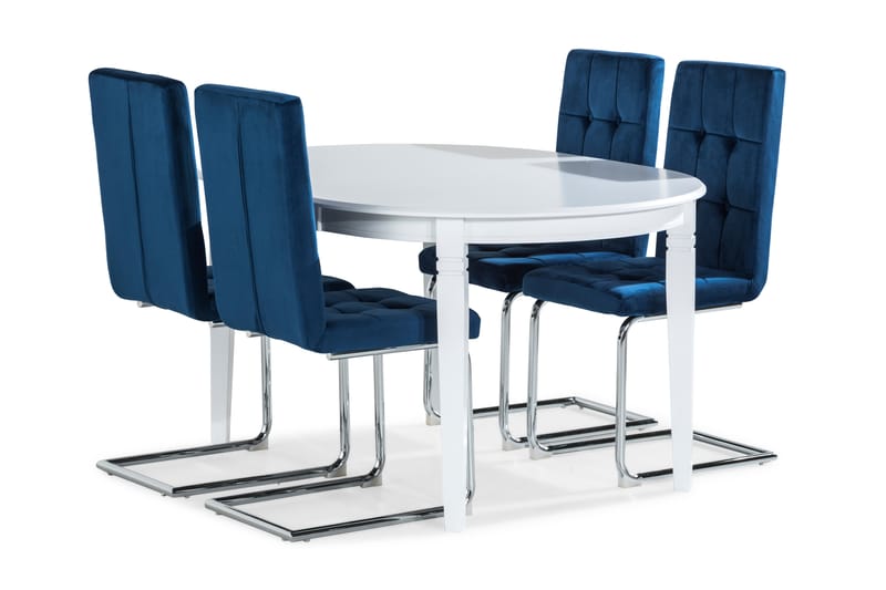 Läckö Spisebord Forlengningsbart Med 4 Jessed Spisestoler - Møbler - Bord - Spisebord & kjøkkenbord