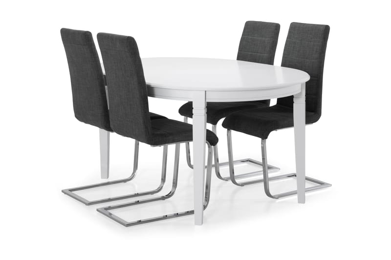 Läckö Spisebord med 4 Cibus stoler - Grå - Møbler - Bord - Spisegrupper