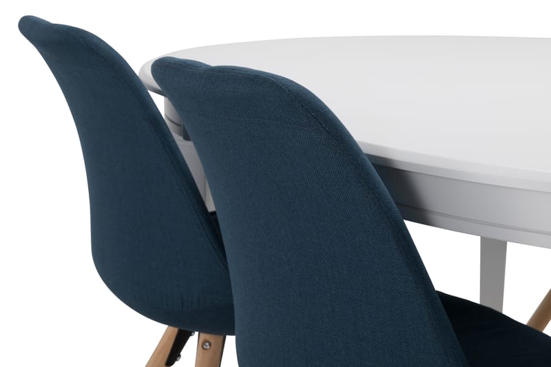 Läckö Spisebord med 4 Forum stoler - Hvit/Blå - Møbler - Bord - Spisegrupper